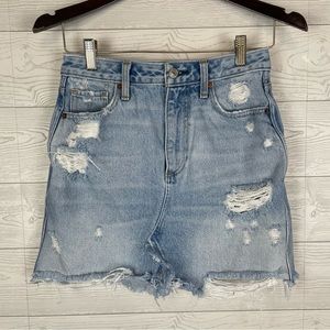 Abercrombie & Fitch Zoe Natural Rise Vintage A-Line Denim Mini Skirt Size 26/2